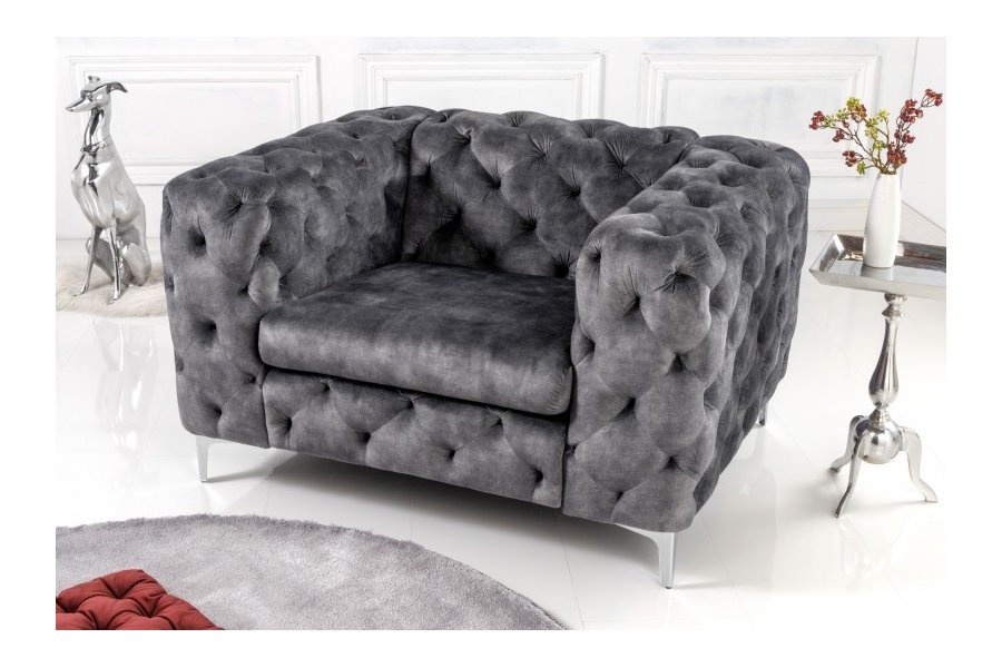 Fauteuil baroque moderne Chesterfield...