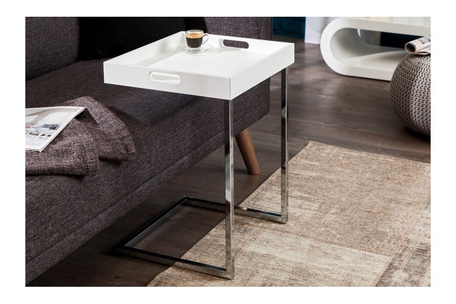 Table d'appoint blanche design...