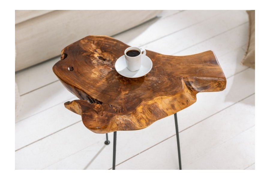 Table d'appoint en bois massif style...