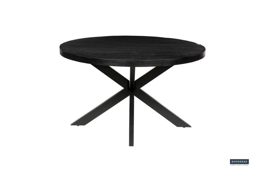 Table à Manger Mangolia 130cm coloris noir- Créez des Moments Inoubliables en Famille