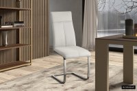 Chaise design en simili cuir blanc Chaises de salle à manger |adeniahome...