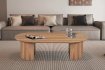 Table basse contemporaine |Table basse avec 6 poufs encastrable, ve...