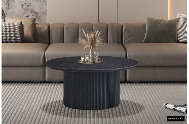 Table basse contemporaine |Table basse avec 6 poufs encastrable, ve...