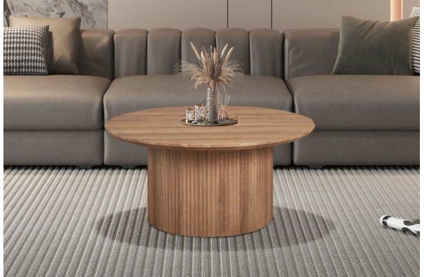 Table basse contemporaine |Table basse avec 6 poufs encastrable, ve...