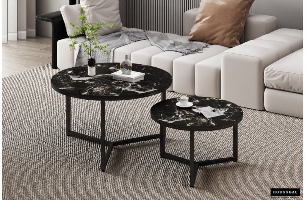 TABLE BASSE 'RAVENNA' SET DE 2 PIERRE...