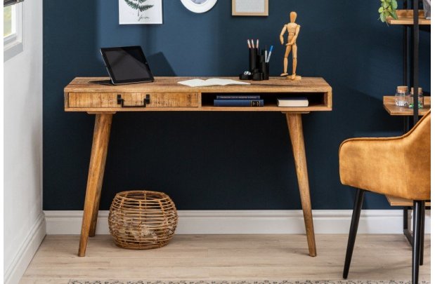 Bureau Rétro 120cm en bois de Manguier