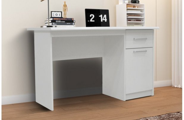 Bureau 1 tiroir et 1 porte coloris crème Bureaux enfant et junior |...