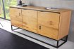 Buffet Style Industriel en Bois Massif 160cm pas cher