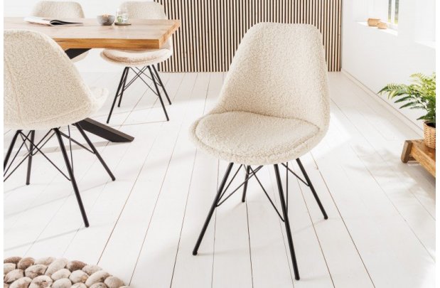 Lot de 4 Chaises scandinave en tissu...