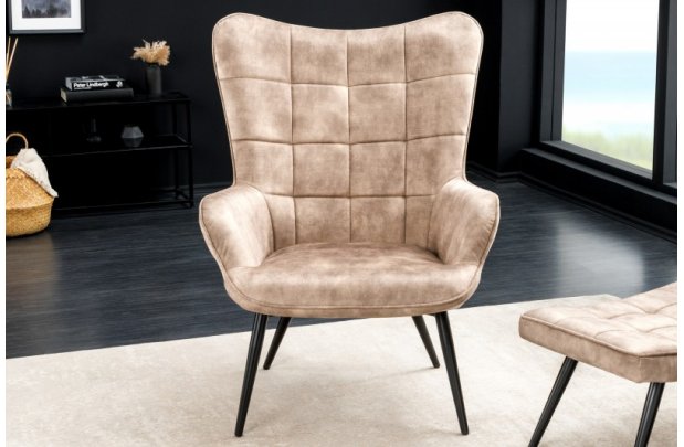 Fauteuil Scandinave en Velours...