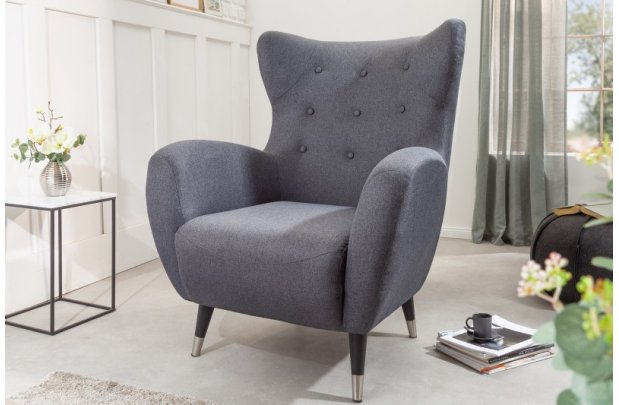 Fauteuil à bascule design scandinave coloris bleu claire Fauteuil |...