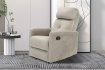 Fauteuil relax moderne revêtu en simili cuir coloris brun Fauteuil ...