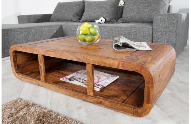 Table basse Courbée 100cm en bois de...