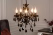 Lustre style baroque 5 branches en acrylique noir Suspensions |adeniahome...