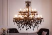 Lustre noir avec 15 bougies Suspensions |adeniahome.com