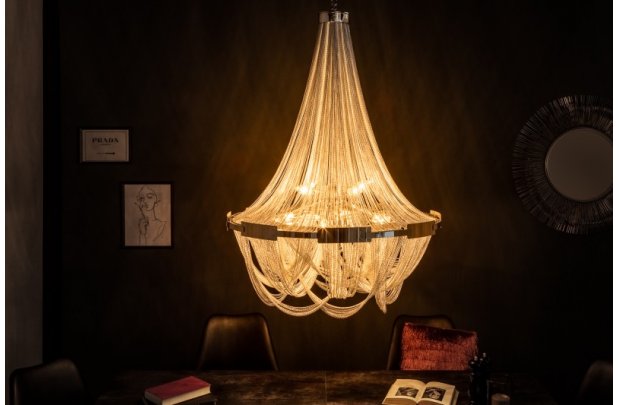 Lampe suspendue nacrée 64cm avec anneaux Suspensions |adeniahome.com