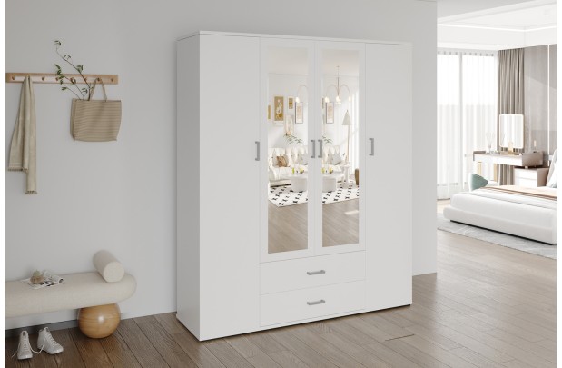 Armoire murale design 2 portes ouvrantes vitrées Meubles haut |adeniahome...