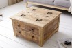 Table basse contemporaine |Table basse design fossile en bois et ve...