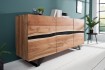 Buffet Haut style minimal en bois acacia 140cm pas cher