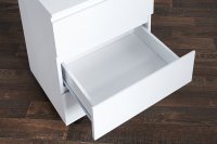 Caisson de rangement bureau à 3 tiroirs teinté blanc laqué