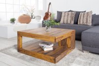 Table basse en bois massif 80 cm