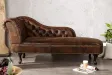 Méridienne design Chesterfield teinté marron antique