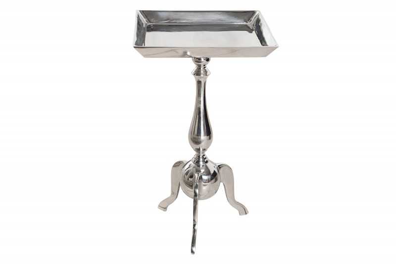 Table d'appoint 55 cm en aluminium argenté