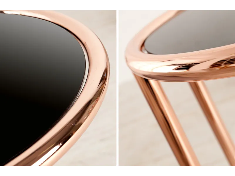 Table d'appoint 55 cm design en verre / métal