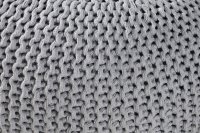 Pouf design BOULE de 50cm coloris gris en coton tricoté