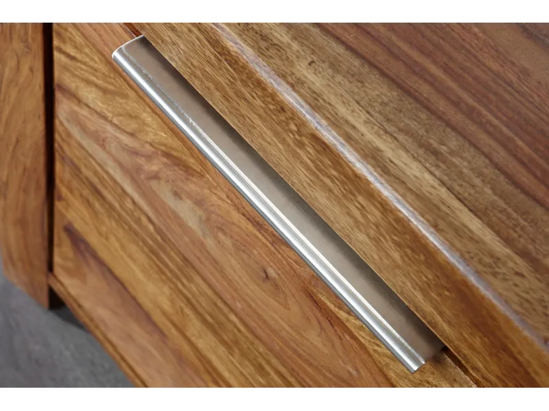 Meuble TV 135 cm en bois massif avec rangement