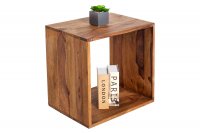 Cube de rangement 45 cm étagère design en bois massif