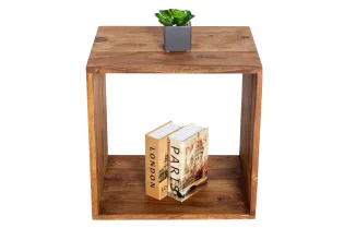 Cube de rangement 45 cm étagère design en bois massif 2