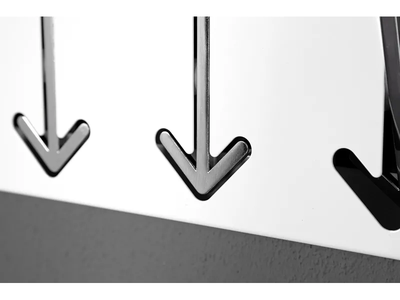 Porte-manteau avec 3 crochets flèches coloris blanc