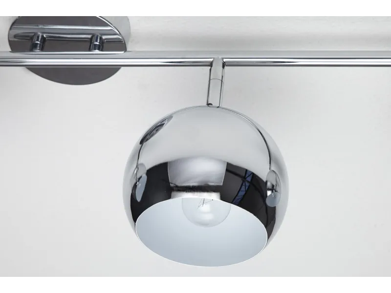 Lampe suspendue design "BUBBLE" en métal chromé