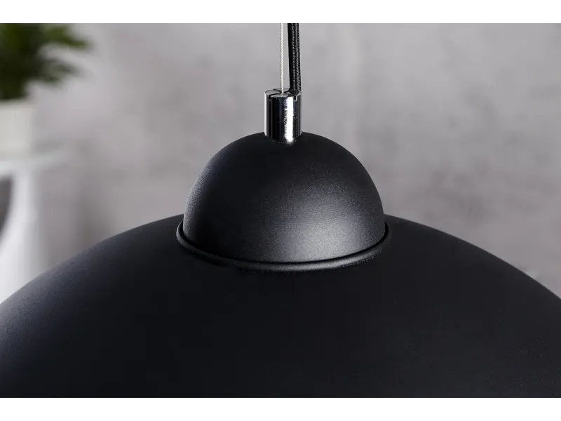 Lampe suspendue hémisphère coloris noir et d'or