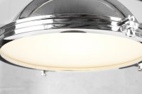 Lampe suspendue 45 cm design industriel en métal chromé