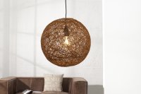 Lampe suspendue 45 cm de design "COCOON" coloris brun