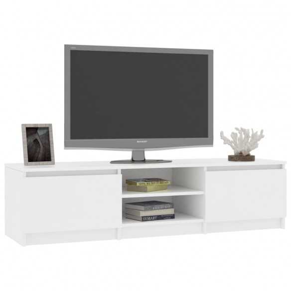 Meuble TV Blanc 140x40x35,5 cm  Meuble TV Blanc 140x40x35,5 cm