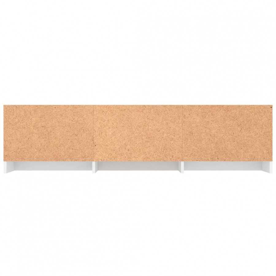 Meuble TV Blanc 140x40x35,5 cm
