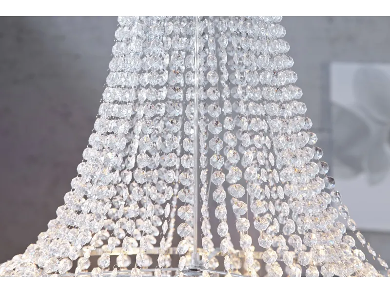 Lustre de luxe Royal 60cm avec des cristaux en strass transparent