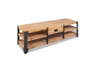 Meuble TV 140 x 40 x 45 cm Bois d'acacia massif