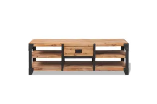 Meuble TV 140 x 40 x 45 cm Bois d'acacia massif 2