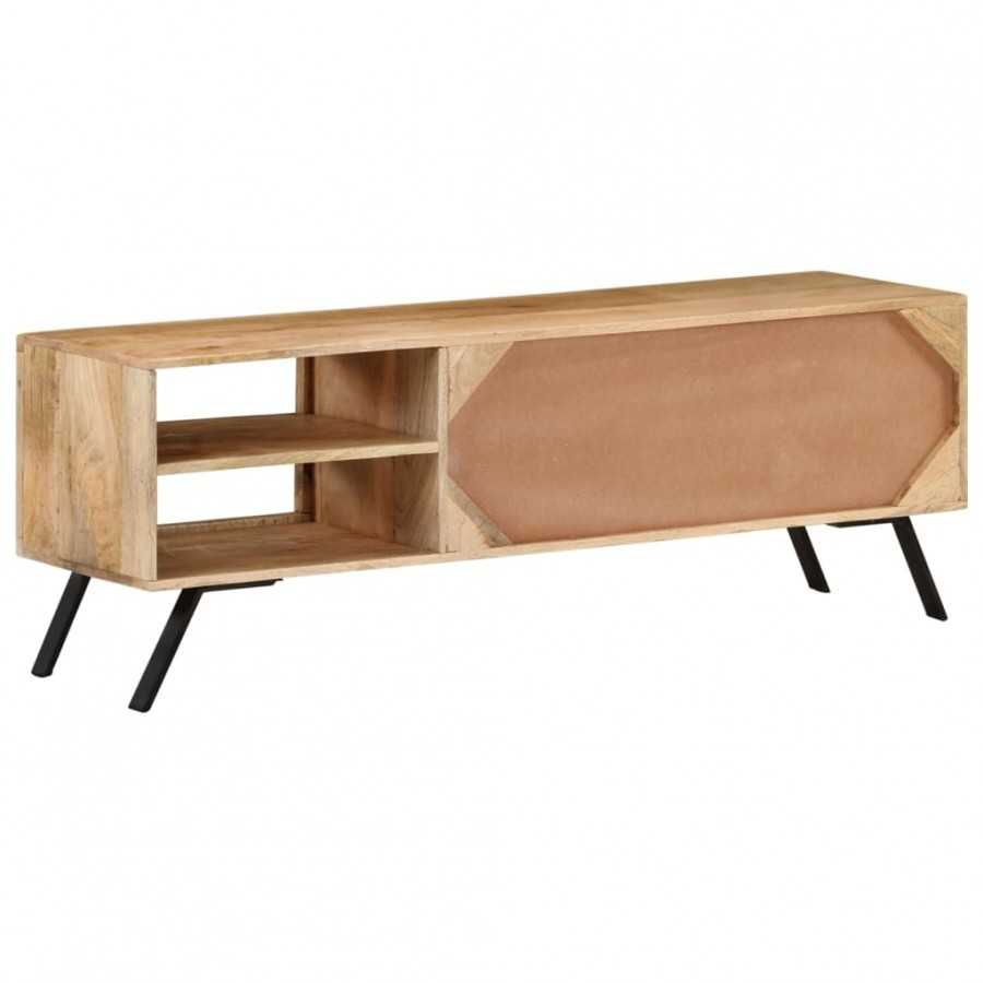 Meuble TV 110x30x40 cm Bois massif de manguier