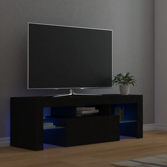 Meuble TV avec lumières LED noir 120x35x40 cm