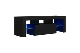 Meuble TV avec lumières LED noir 120x35x40 cm 2