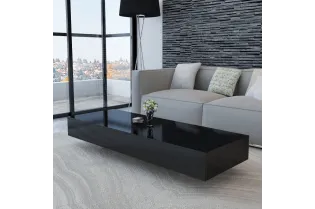 Table basse Haute brillance Noir