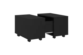 Table basse Noir 60x60x38 cm Aggloméré 2