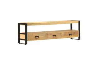Meuble TV 150x30x45 cm Bois solide de manguier