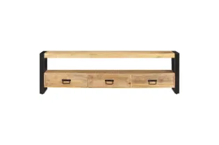 Meuble TV 150x30x45 cm Bois solide de manguier 2