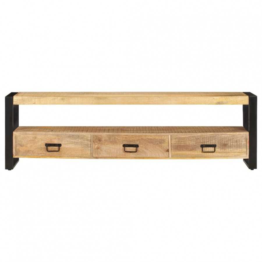 Meuble TV 150x30x45 cm Bois solide de manguier